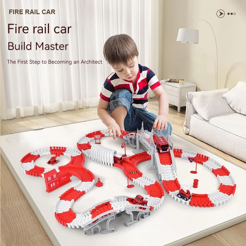 Toy Train Track Set - Ensemble de piste d'ingénierie de voiture