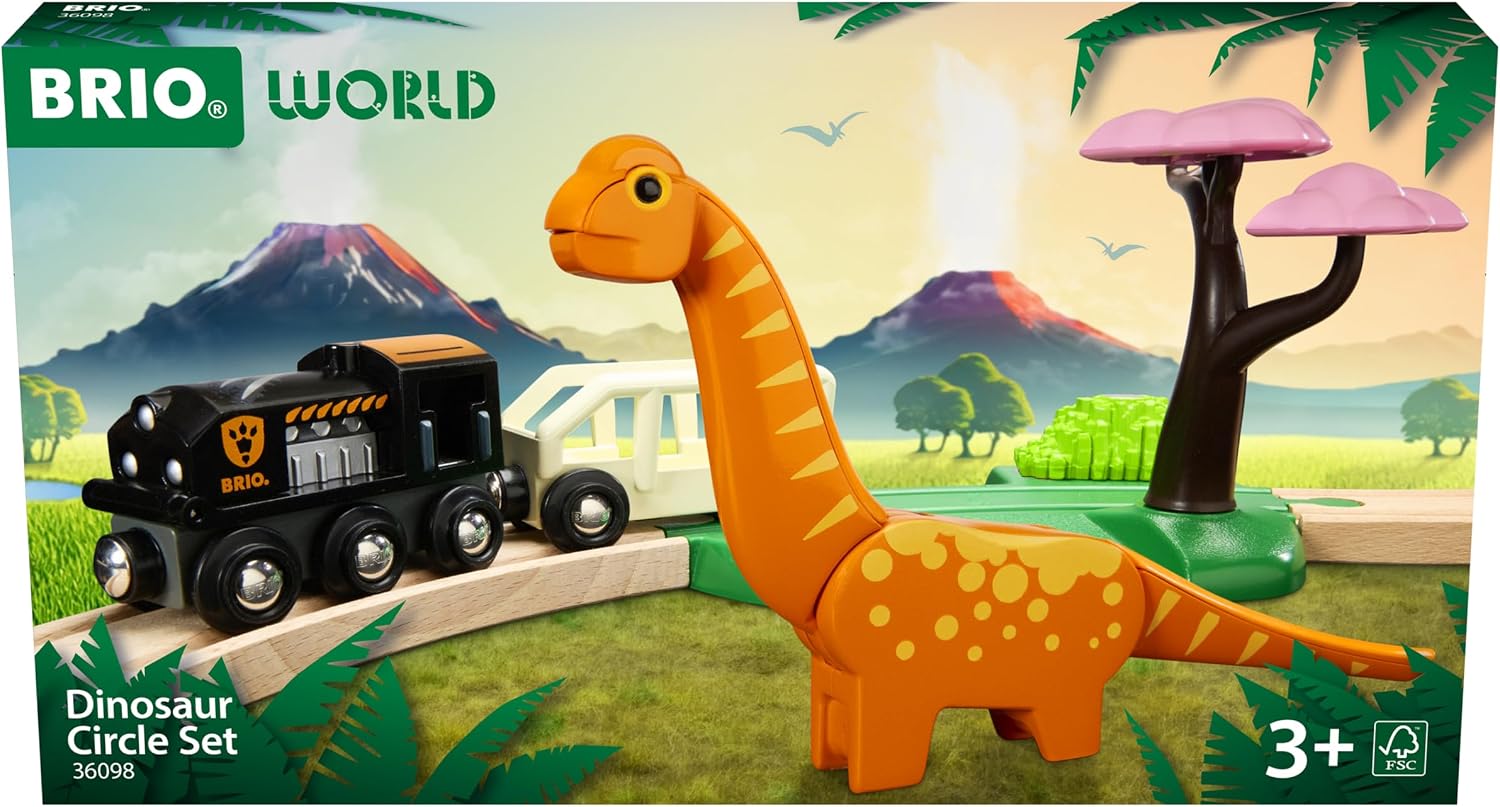 Toy Train Track Set - Ensemble de 12 figurines de dinosaures