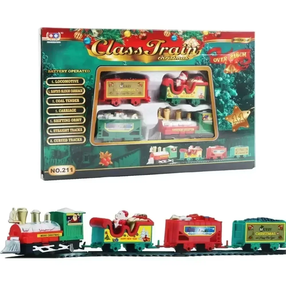 Toy Train Track Set - Train de Noël électrique, jouet décoratif