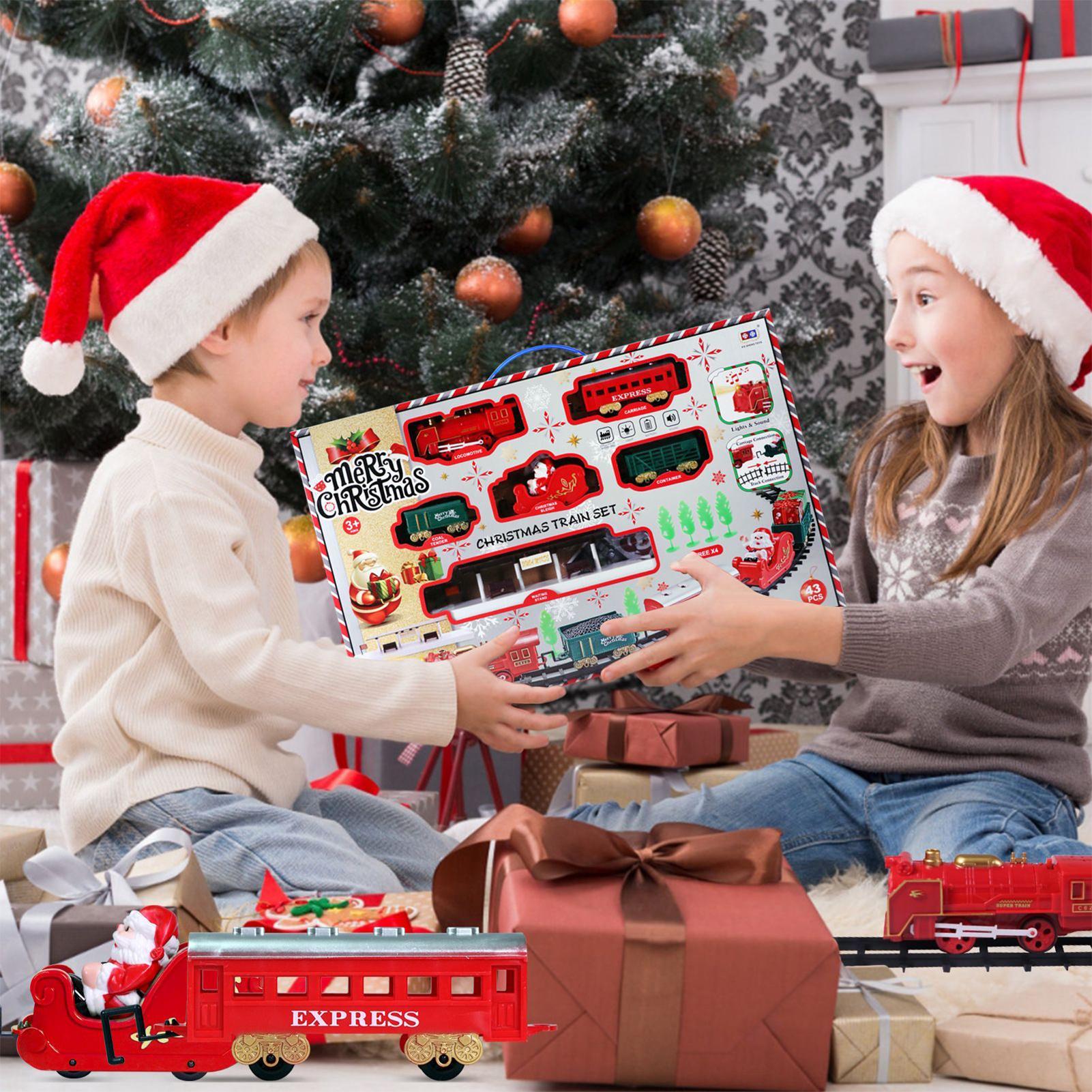 Toy Train Track Set - Train de noël, piste d'interaction Parent-enfant,