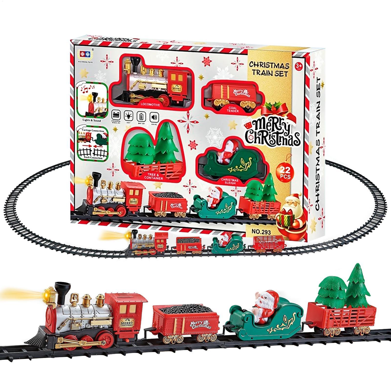Train de noël avec lumière et  - Toy Train Track Set avis et prix