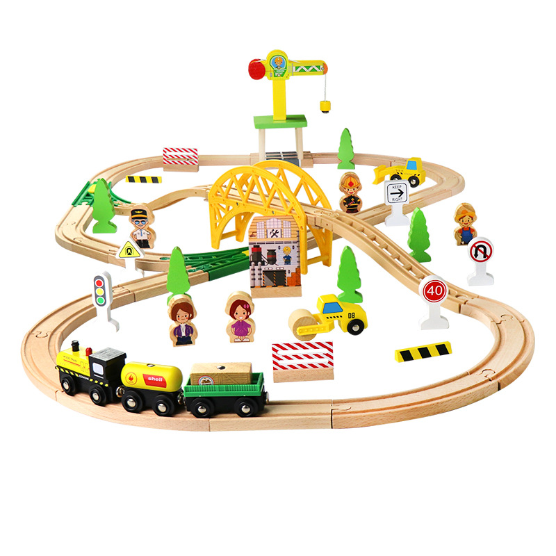 Rail de Train en bois, ensembl - Toy Train Track Set avis et prix