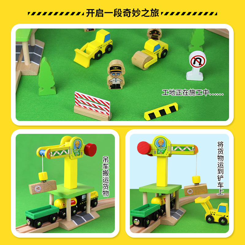Rail de Train en bois, ensembl - Toy Train Track Set avis et prix