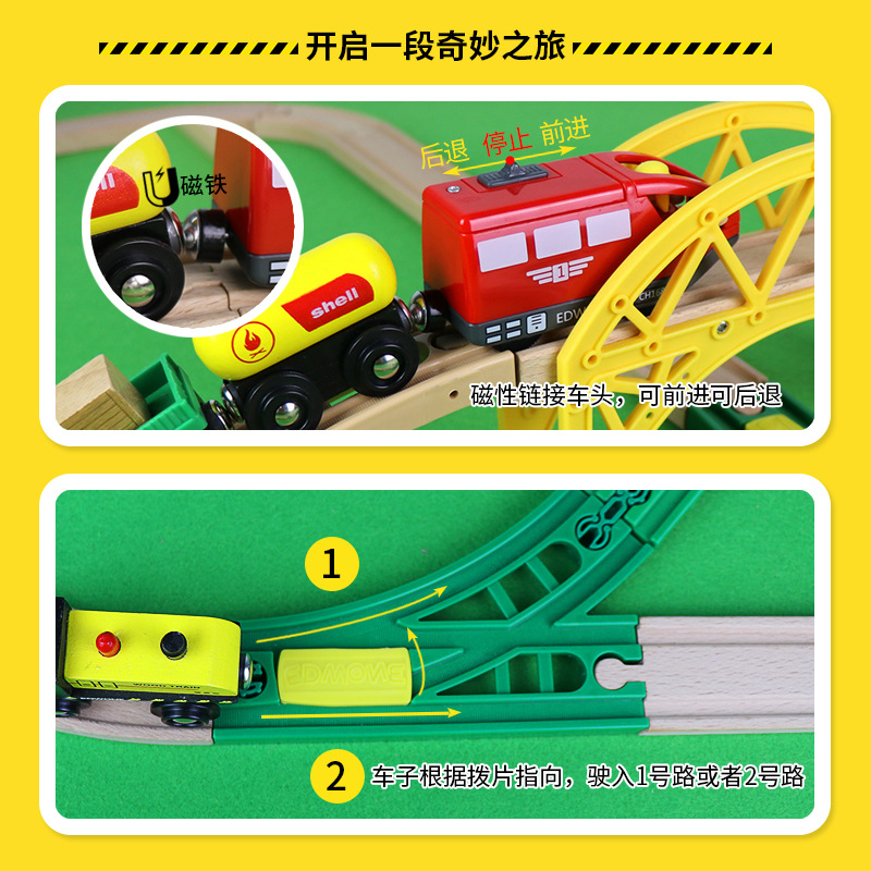Rail de Train en bois, ensembl - Toy Train Track Set avis et prix